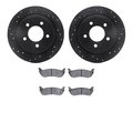 Dynamic Friction Co 8502-39030, Rotors-Drilled and Slotted-Black with 5000 Advanced Brake Pads, Zinc Coated 8502-39030